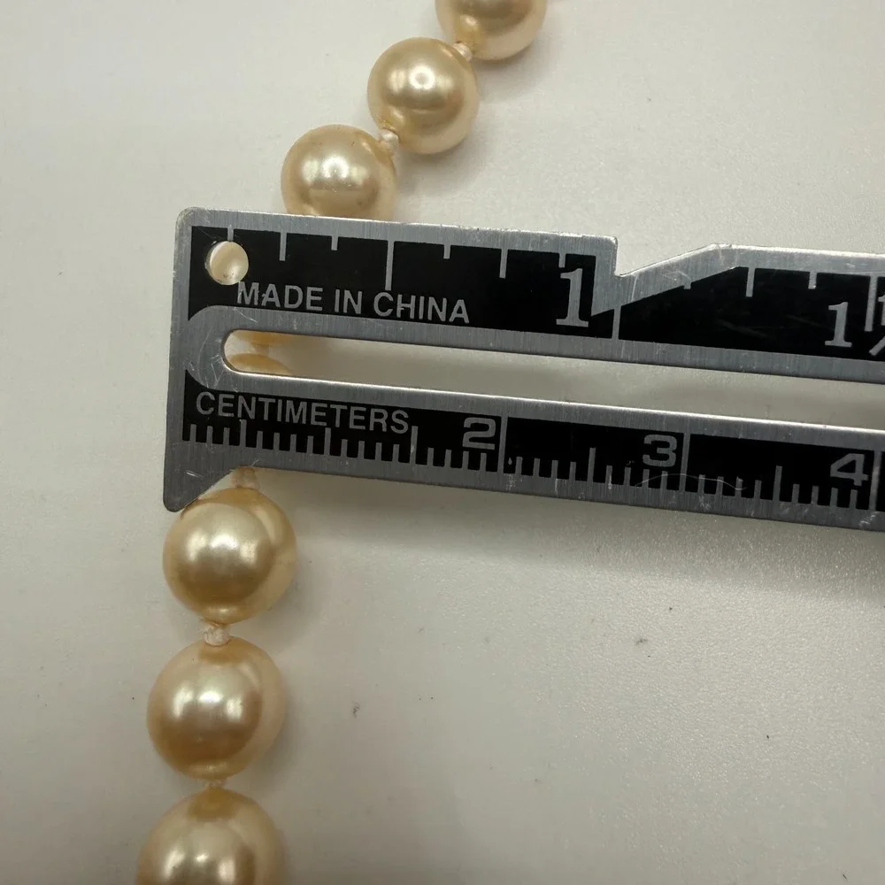 Vintage Faux Pearl Necklace Bracelet knotted Set Classic Bridal Wedding Elegant‎